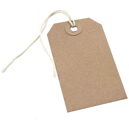 Strung Tag 120x60mm Buff (1000 Pack) KF01600