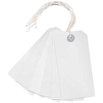 Strung Ticket 57x38mm White (1000 Pack) KF01621