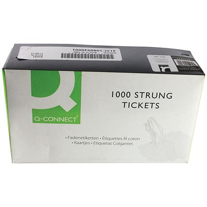 Strung Ticket 70x44mm White (1000 Pack) KF01622