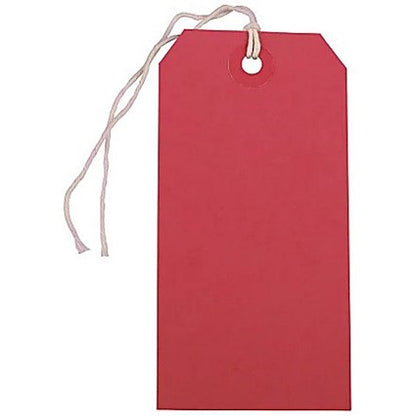 Strung Tag 120x60mm Red (1000 Pack) KF01627