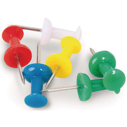 Q-Connect Push Pins, Assorted, Pack of 250 (10 packs of 25)
