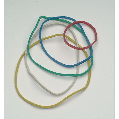 Q-Connect Rubber Bands Assorted Sizes Coloured 15g (10 Pack)