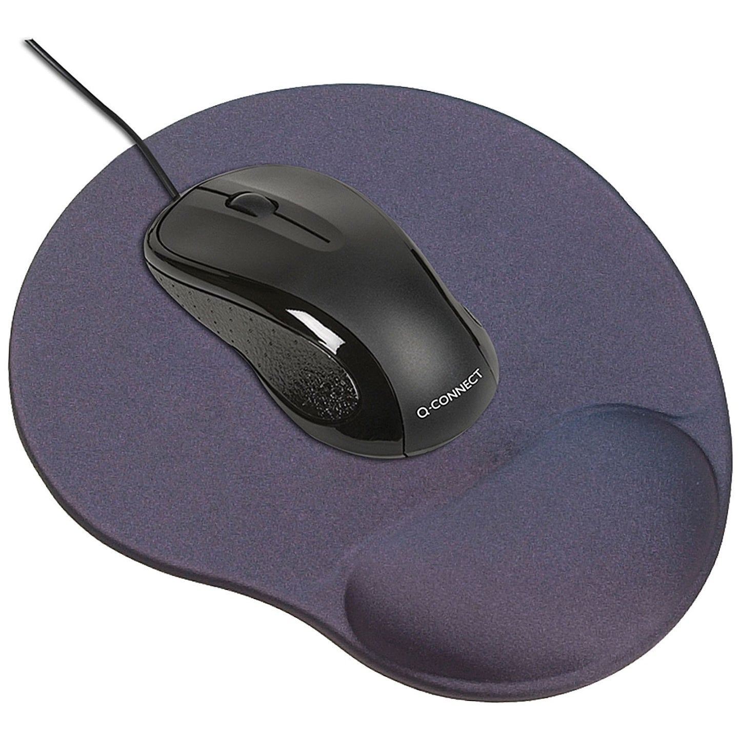 Q-Connect Gel Mouse Mat, With Wrist Rest, Grey