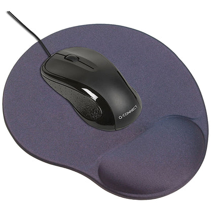 Q-Connect Gel Mouse Mat, With Wrist Rest, Grey