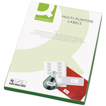 Q-Connect Multi-Purpose Labels, 1 Per Sheet, 210x287mm, White, 500 Labels