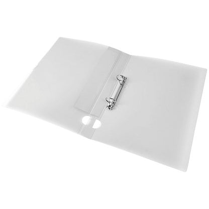 Q-Connect A4 Ring Binder, 2 O-Ring, 25mm Capacity, Frosted Clear