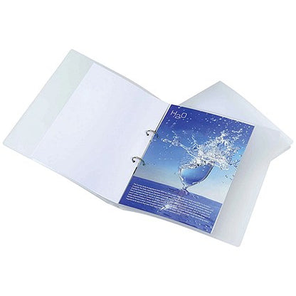 Q-Connect A4 Ring Binder, 2 O-Ring, 25mm Capacity, Frosted Clear