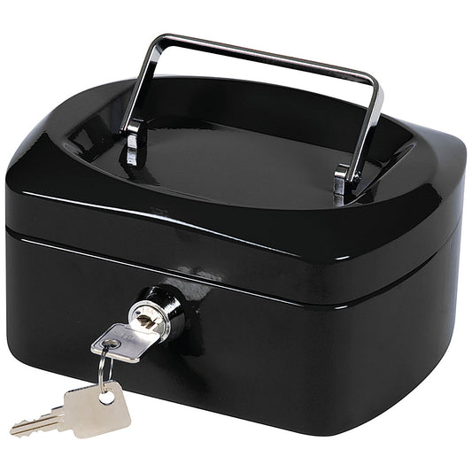 Q-Connect Cash Box 6 Inch - Black