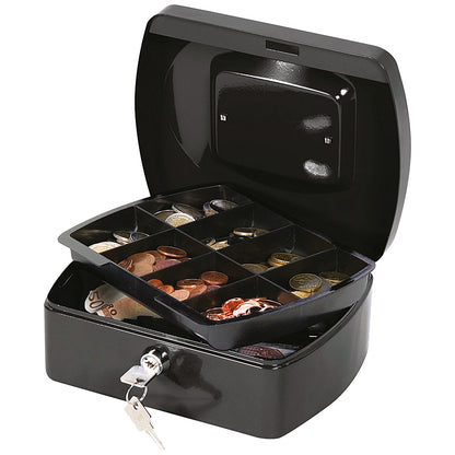 Q-Connect Cash Box 8 Inch - Black