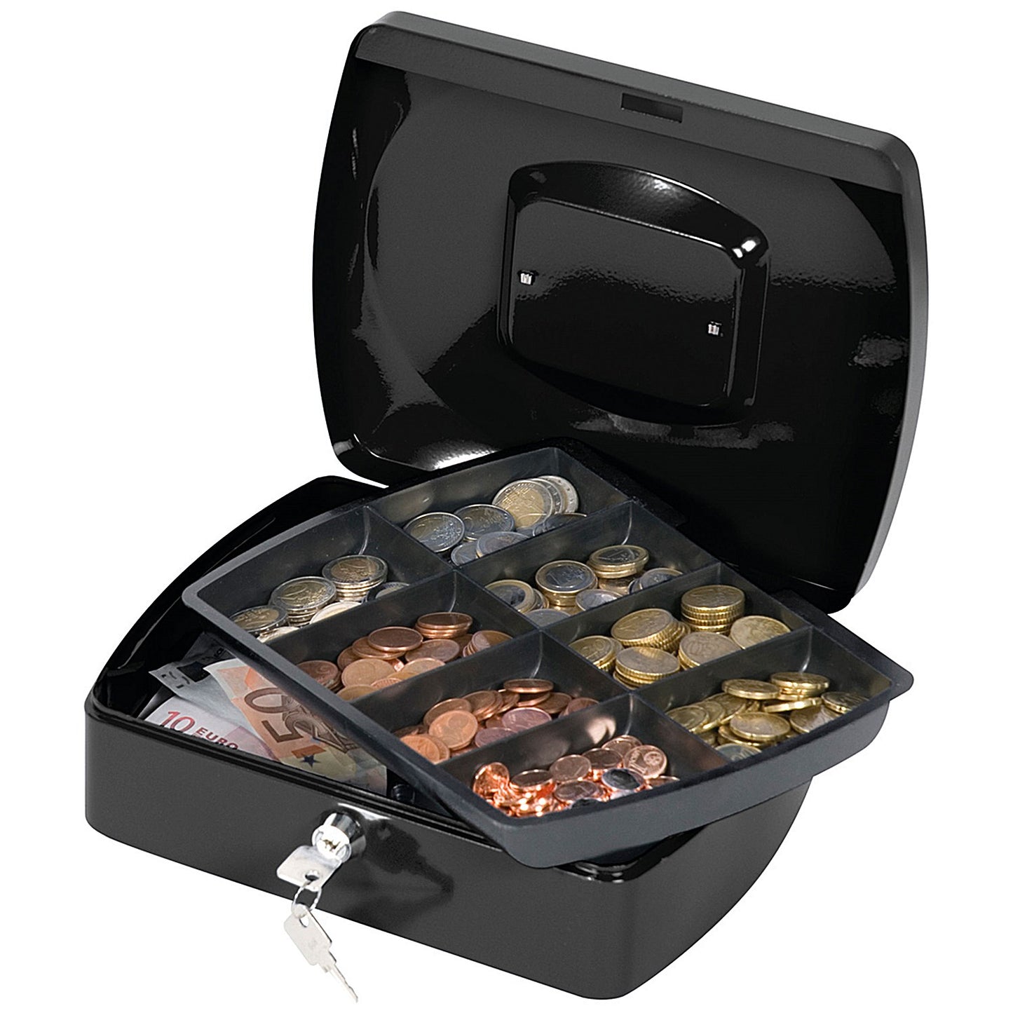 Q-Connect Cash Box 10 Inch - Black