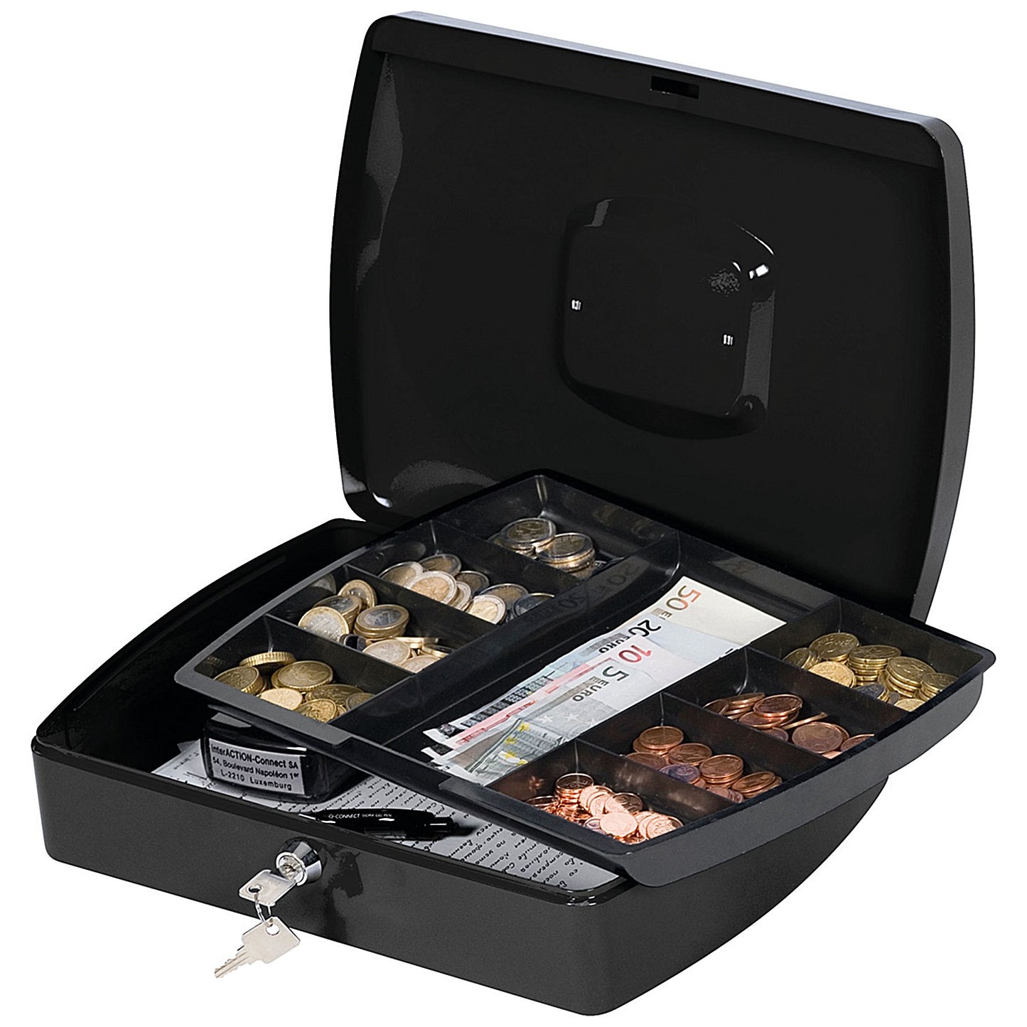 Q-Connect Cash Box 12 Inch - Black