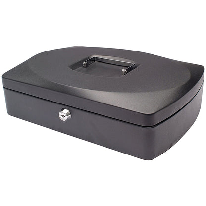 Q-Connect Cash Box 12 Inch - Black