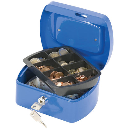 Q-Connect Cash Box 6 Inch - Blue