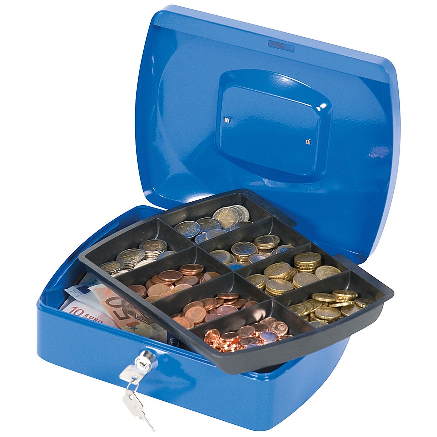 Q-Connect Cash Box 10 Inch - Blue