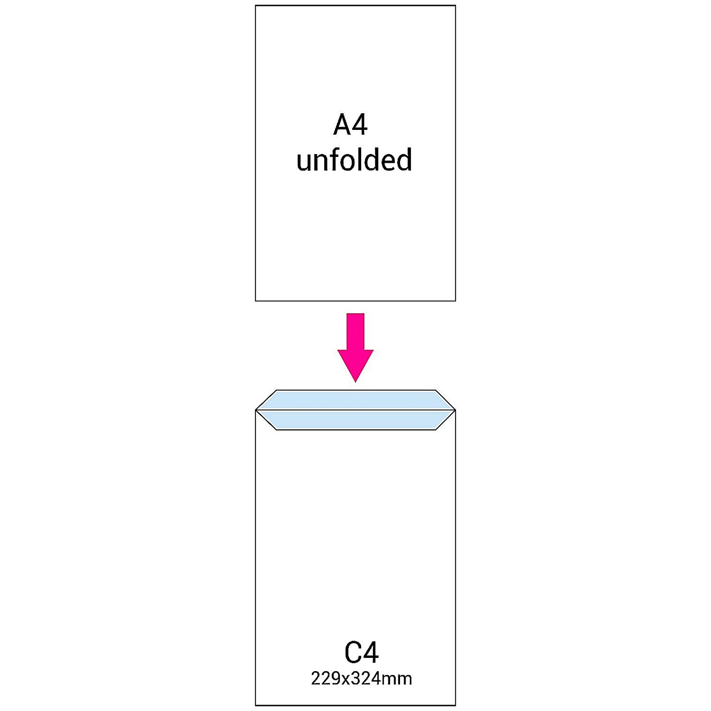 Q-Connect C4 Envelopes, Self Seal, 80gsm, Manilla,Pack of 250