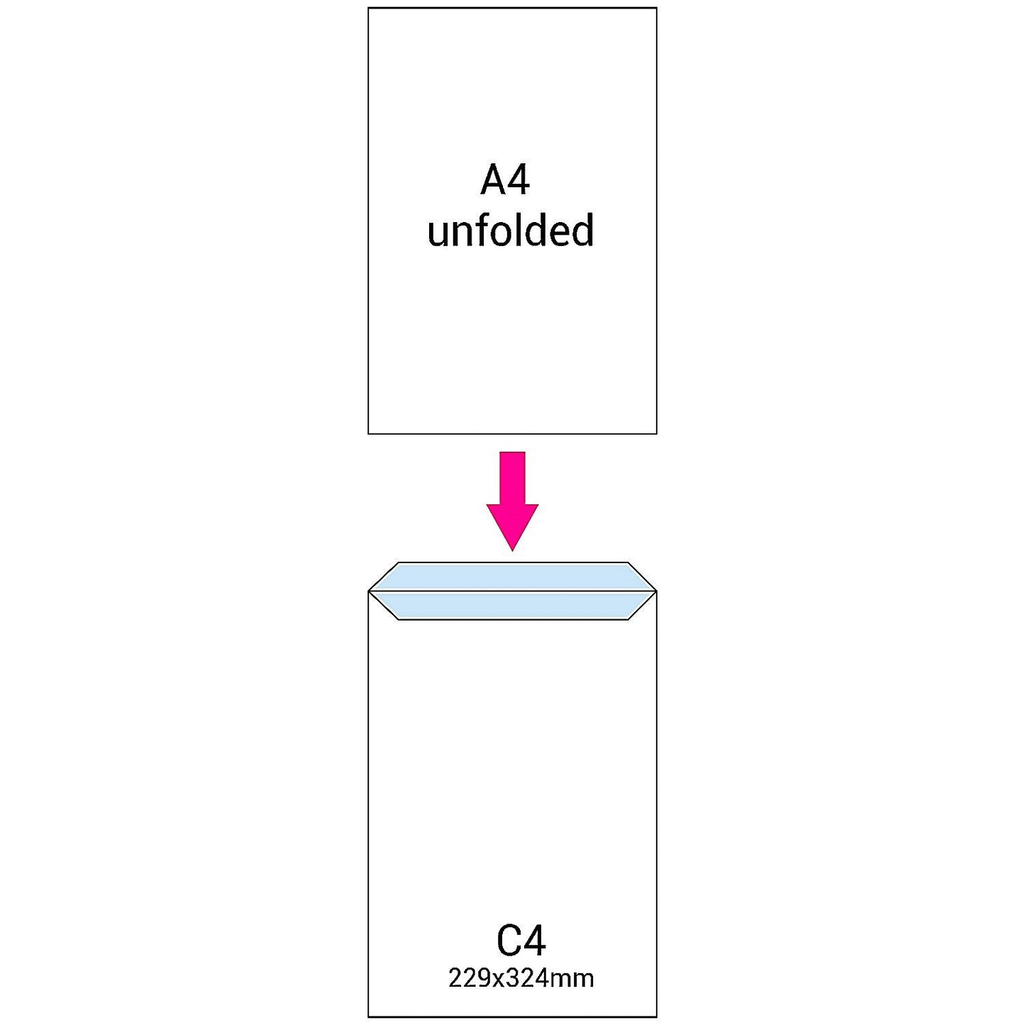 Q-Connect C4 Envelopes Window Gusset Peel and Seal 120gsm White (125 Pack)