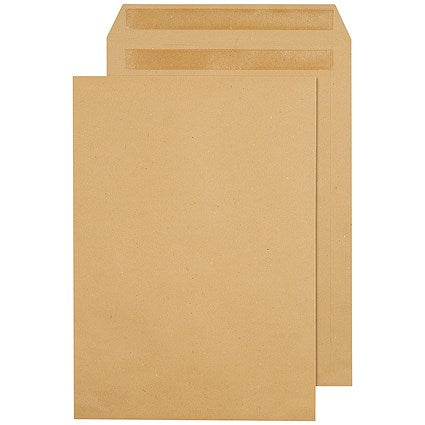Q-Connect 353x250mm (B4) Envelopes, Self Seal, 90gsm, Manilla, Pack of 250