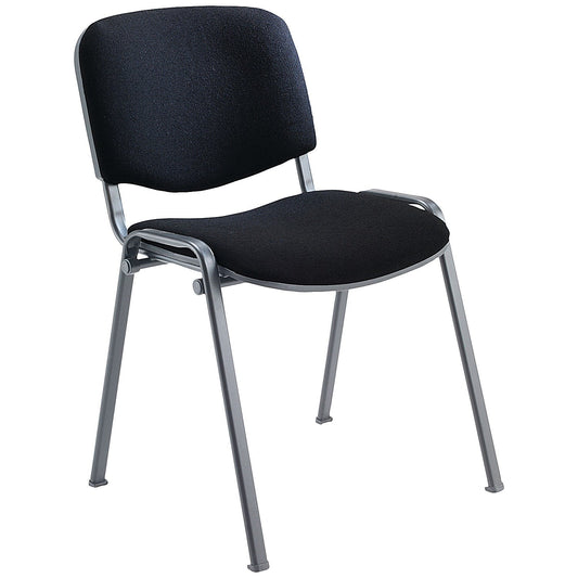 Jemini Ultra Multipurpose Black Frame Stacking Chair, Charcoal