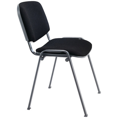 Jemini Ultra Multipurpose Black Frame Stacking Chair, Charcoal