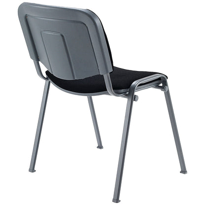 Jemini Ultra Multipurpose Black Frame Stacking Chair, Charcoal