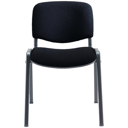 Jemini Ultra Multipurpose Black Frame Stacking Chair, Charcoal