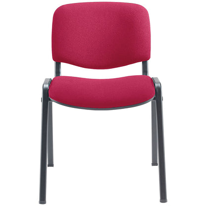 Jemini Ultra Multipurpose Black Frame Stacking Chair, Burgundy