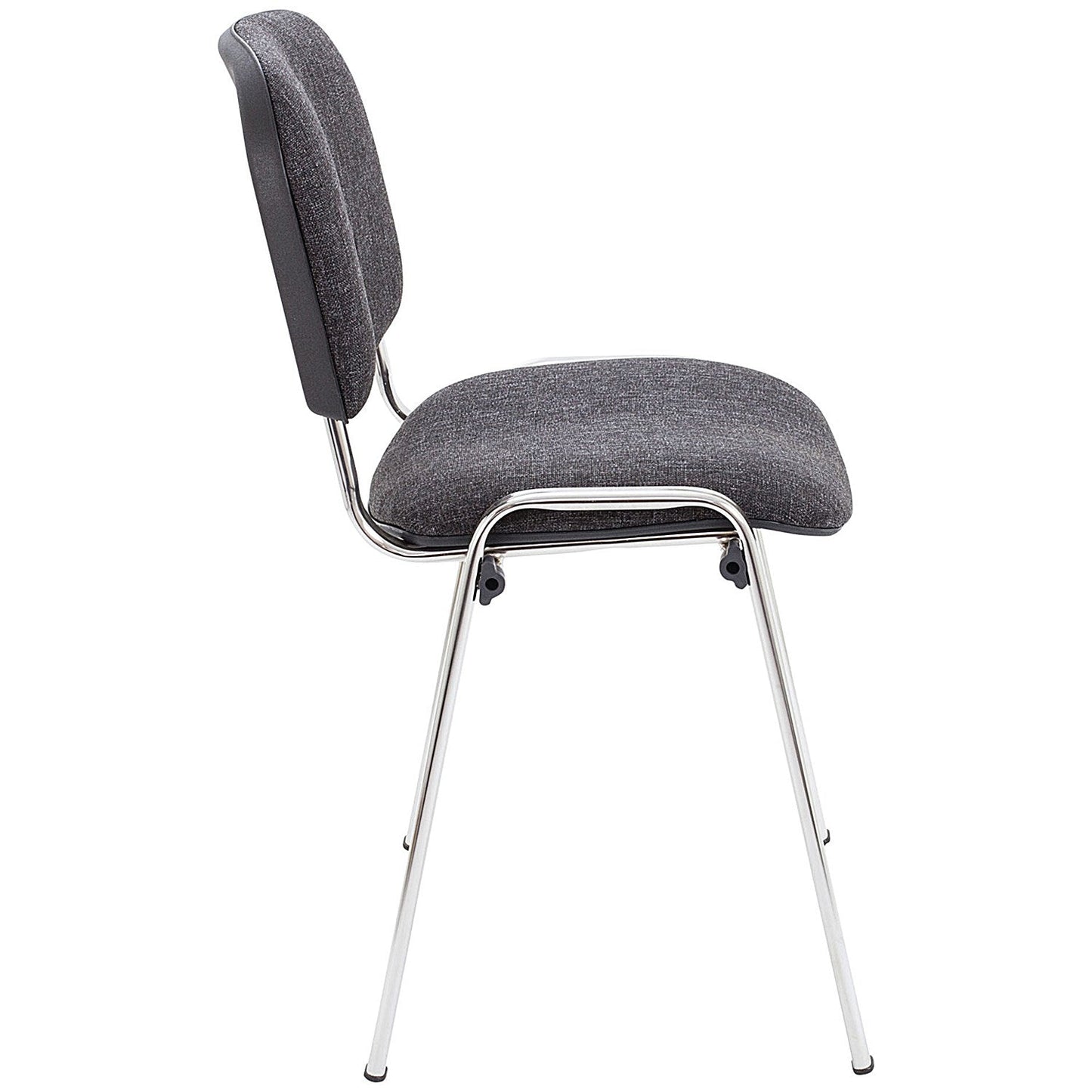 Jemini Ultra Multipurpose Chrome Frame Stacking Chair, Charcoal