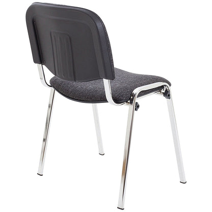 Jemini Ultra Multipurpose Chrome Frame Stacking Chair, Charcoal