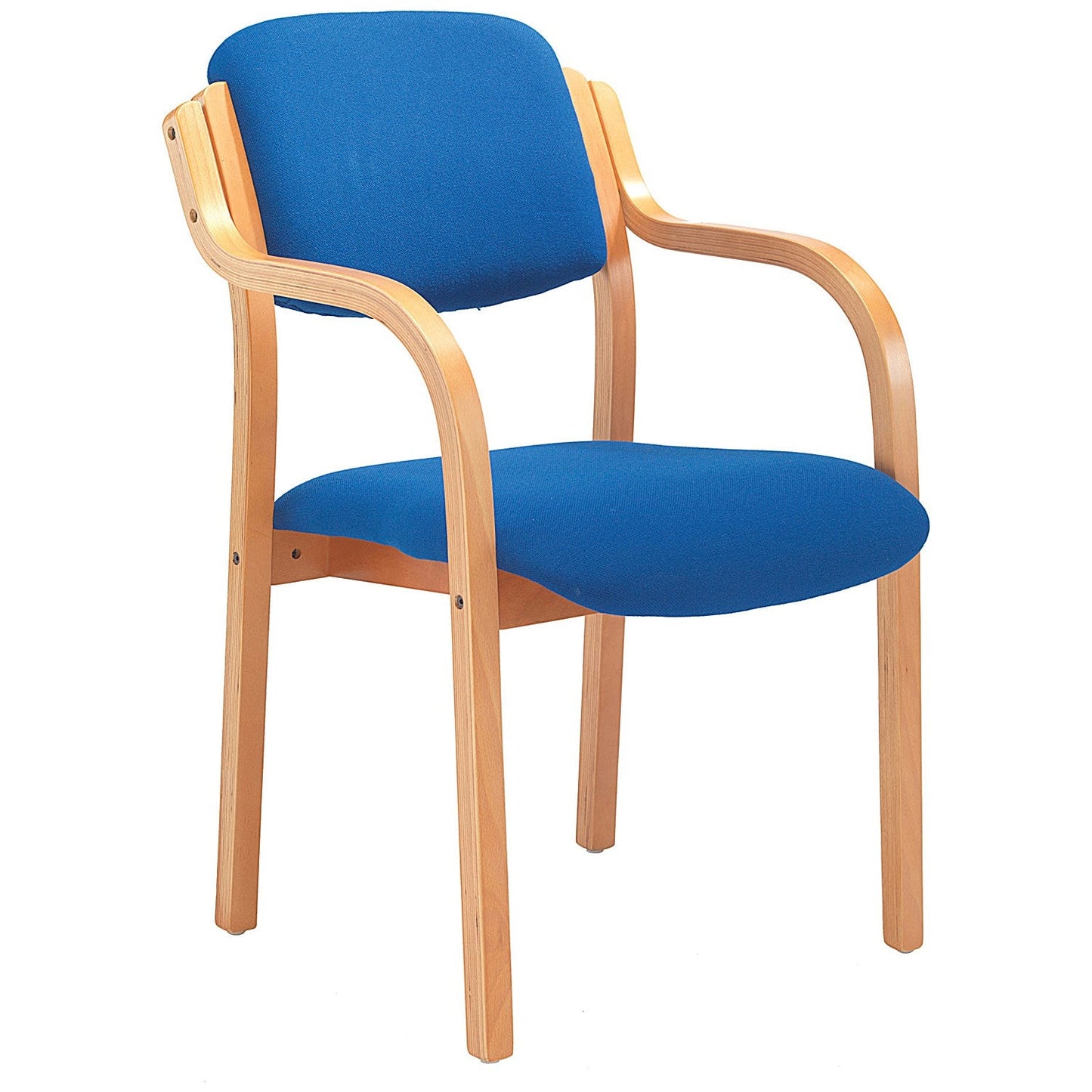 Jemini Wood Frame Arm Chair, Blue