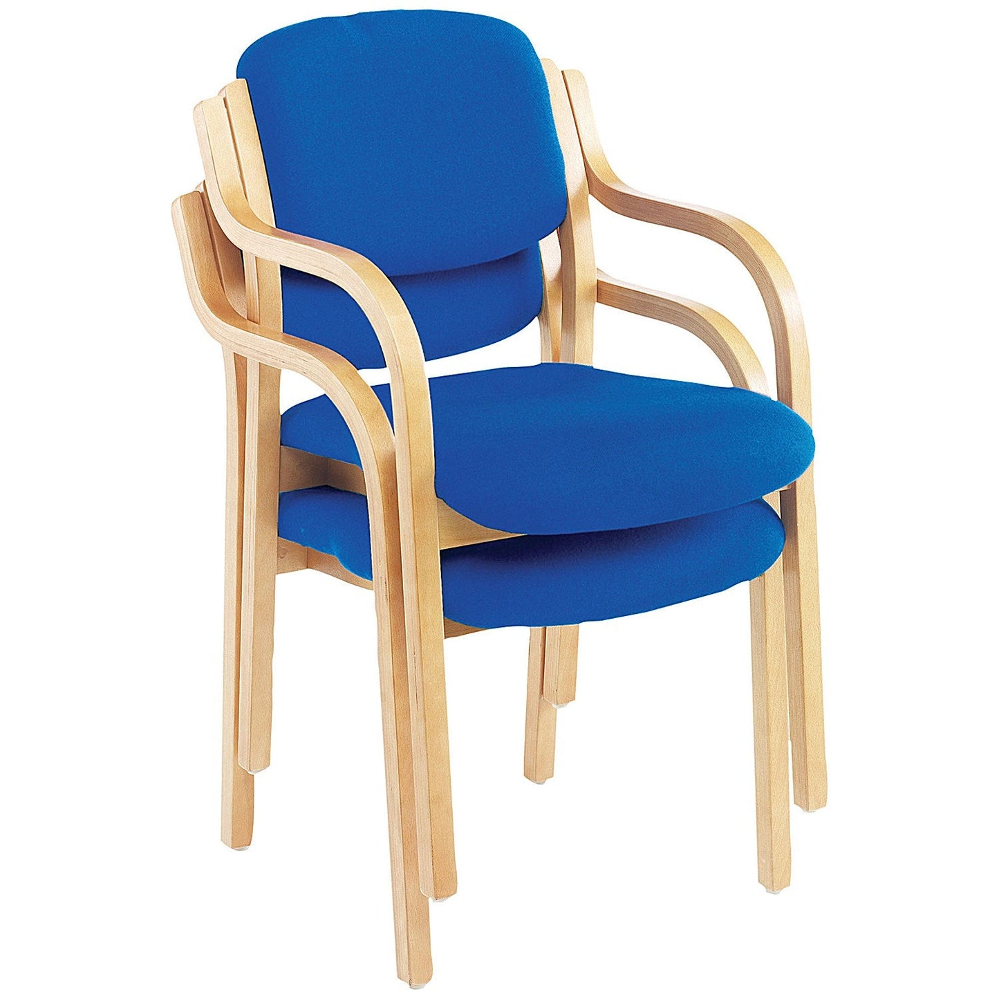 Jemini Wood Frame Arm Chair, Blue