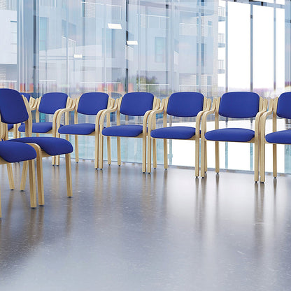 Jemini Wood Frame Arm Chair, Blue Easy2Order : KF03514