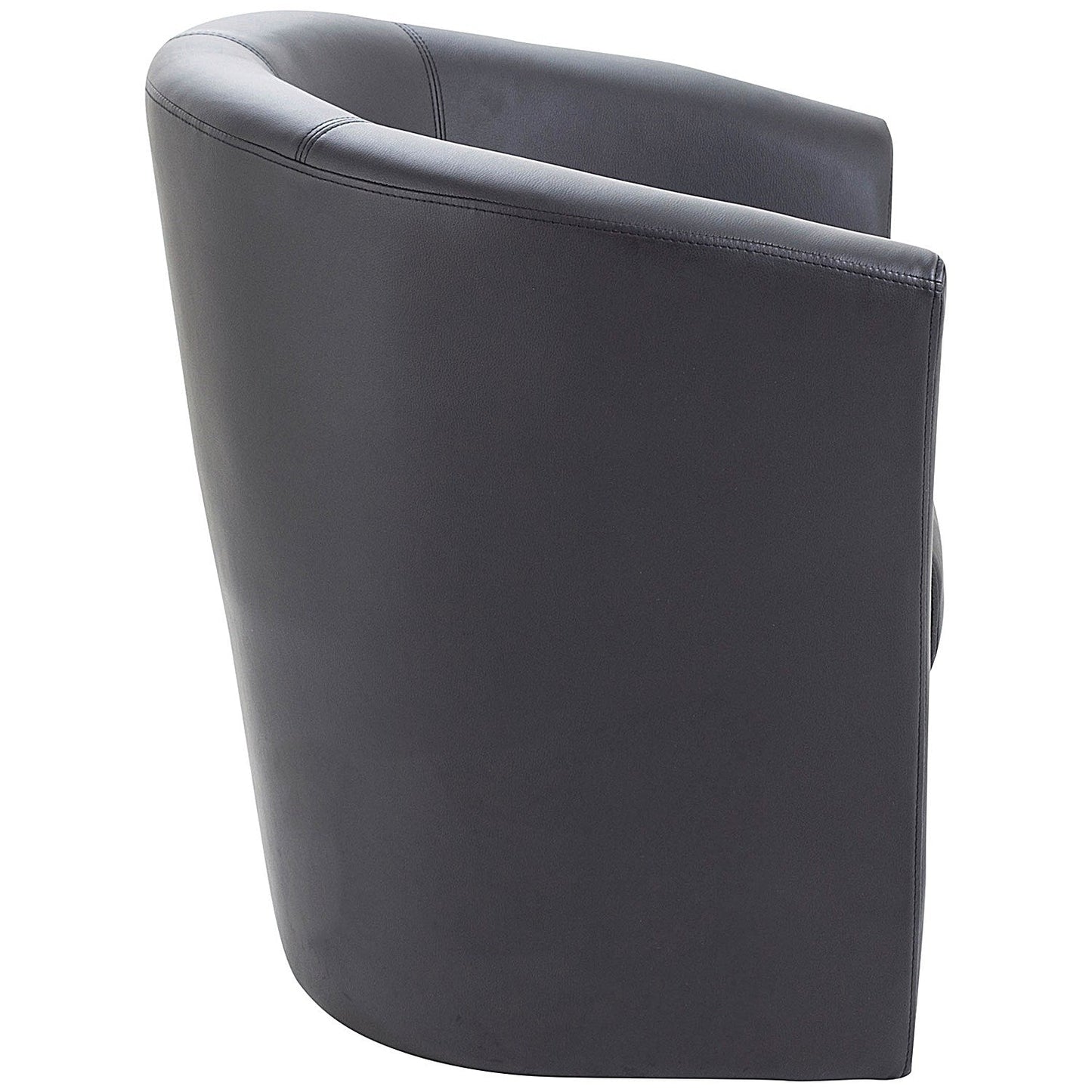 Avior Vinyl Tub Chair, Black