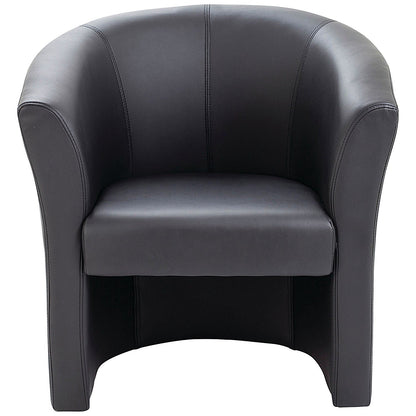 Avior Vinyl Tub Chair, Black