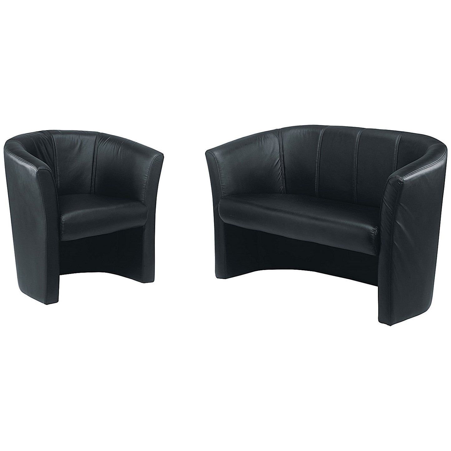Avior Vinyl Tub Chair, Black