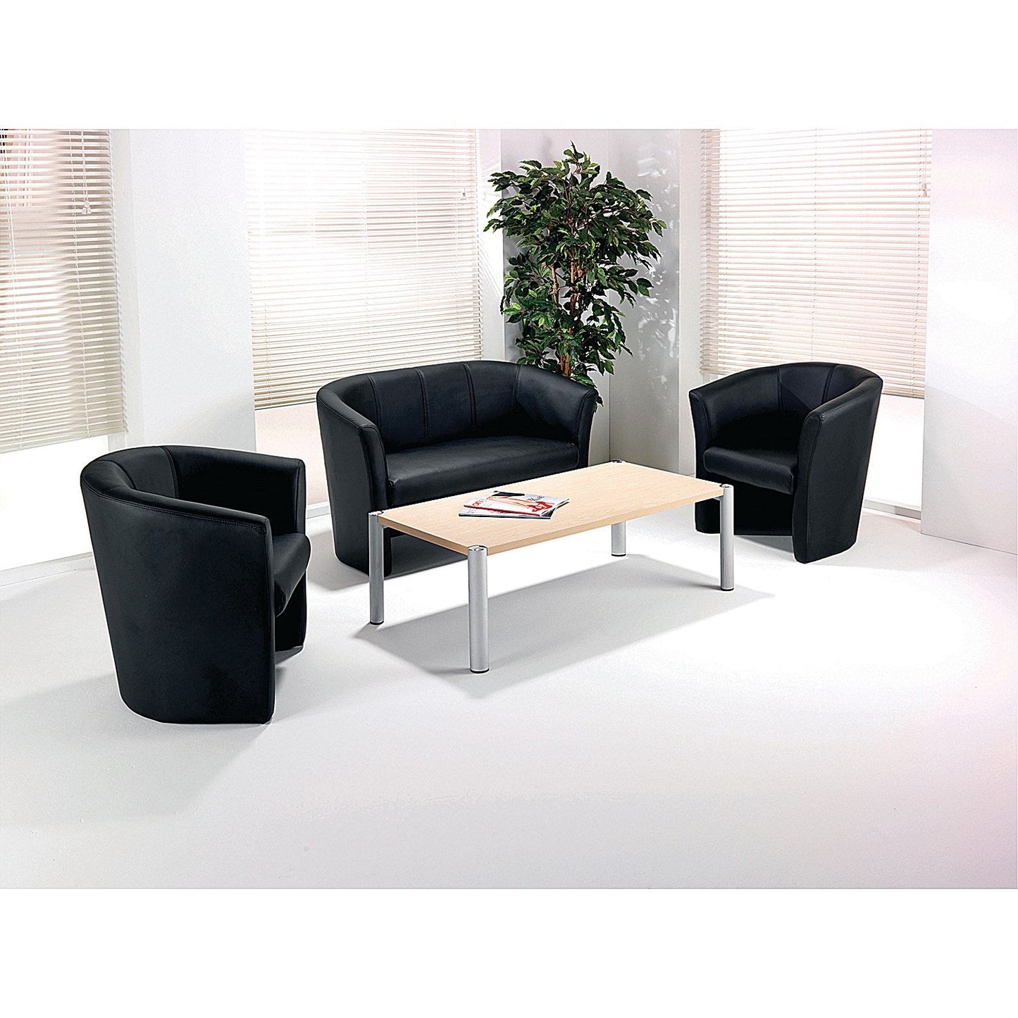 Avior Vinyl Tub Chair, Black Easy2Order : KF03527