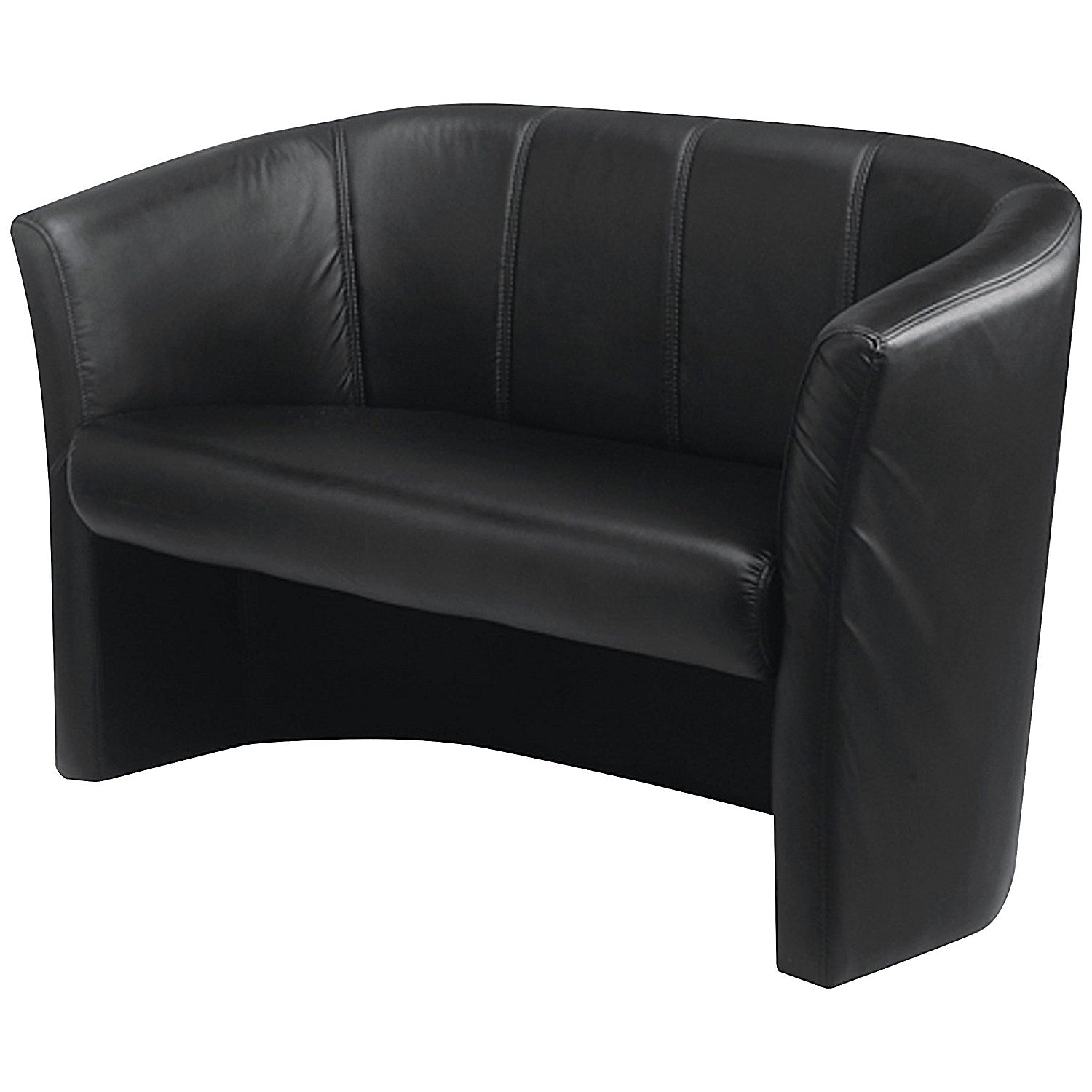 Avior 2 Seat Tub Vinyl Sofa, Black Easy2Order : KF03528