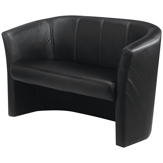 Avior 2 Seat Tub Vinyl Sofa, Black Easy2Order : KF03528