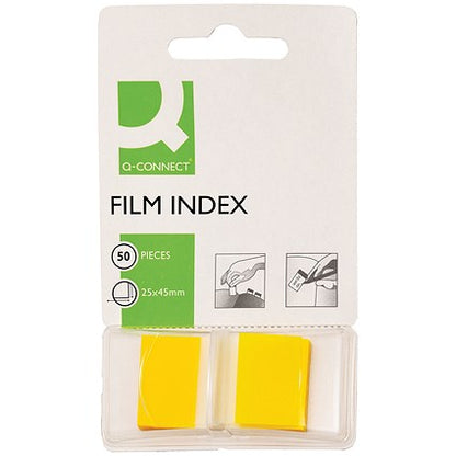 Q-Connect Page Marker, 25 x 45mm, Yellow, Pack of 50