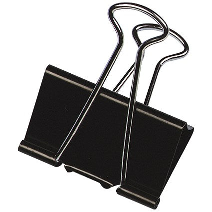 Q-Connect Foldback Clip 16mm Black (Pack of 10)