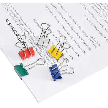 Q-Connect Foldback Clip 19mm Assorted (Pack of 10)