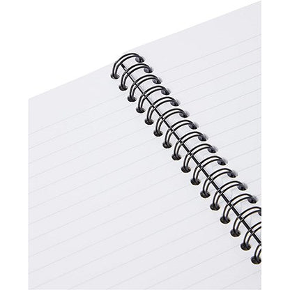 Q-Connect Wirebound Notebook, A4, Ruled, 160 Pages, Black, Pack of 3