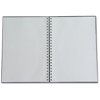 Q-Connect Wirebound Notebook, A4, Ruled, 160 Pages, Black, Pack of 3
