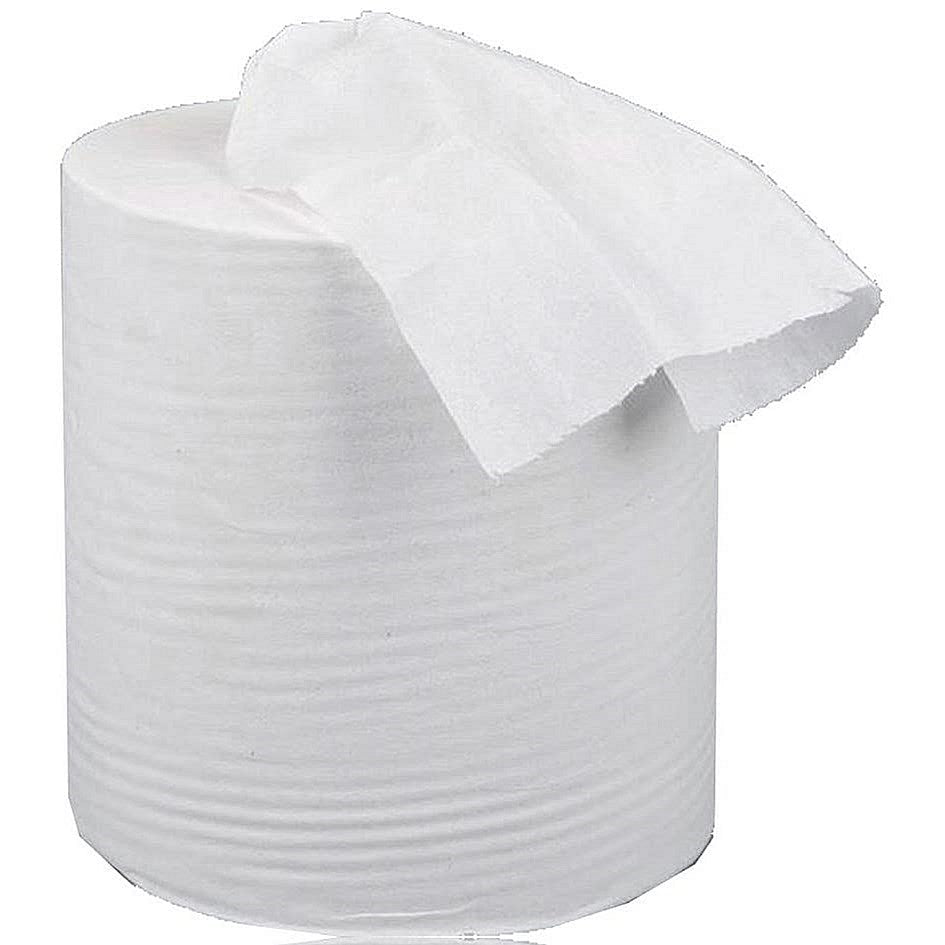 2Work 1-Ply Mini Centrefeed Roll, 120m, White, Pack of 12 Easy2Order : KF03784