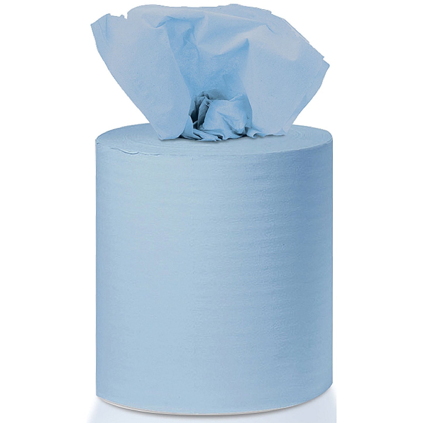 2Work 1-Ply Centrefeed Roll, 300m, Blue, Pack of 6
