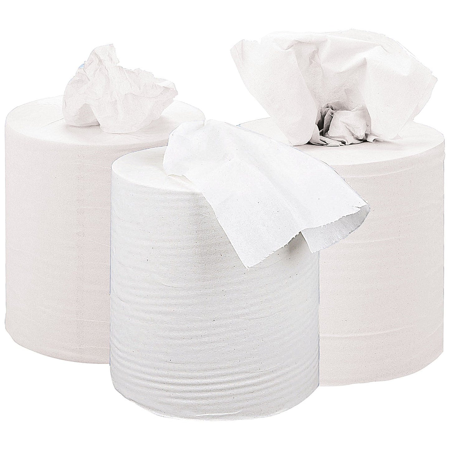 2Work 2-Ply Centrefeed Roll, 150m, White, Pack of 6