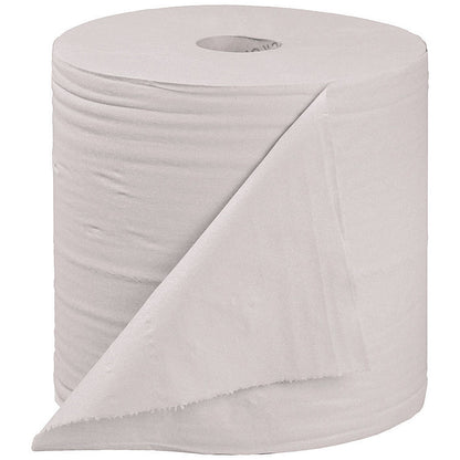 2Work 2-Ply Centrefeed Roll, 150m, White, Pack of 6 Easy2Order : KF03804