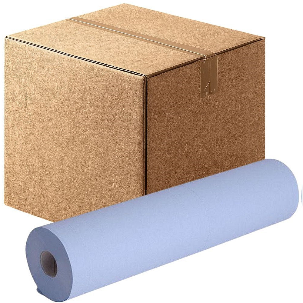 2Work 2-Ply Hygiene Roll, 10 Inch, Blue, Pack of 24