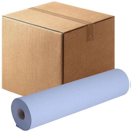 2Work 2-Ply Hygiene Roll, 10 Inch, Blue, Pack of 24