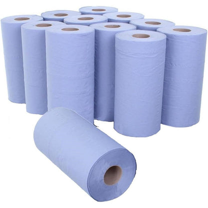 2Work 2-Ply Hygiene Roll, 20 Inch, Blue, Pack of 12