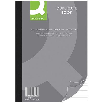 Q-Connect Duplicate Book, Ruled, A4